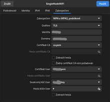 Nastavení v NetworkManageru
